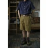 BOB DONG Heart-Shaped Wabash Shirt Indigo Heritage Mens Workwear Striped Shirts 4