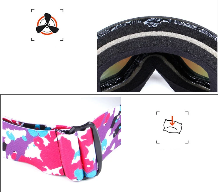 Для взрослых Лыжный Спорт очки большие сферические Gafas сноуборд мужские и женские лыжные очки двухслойные противотуманные