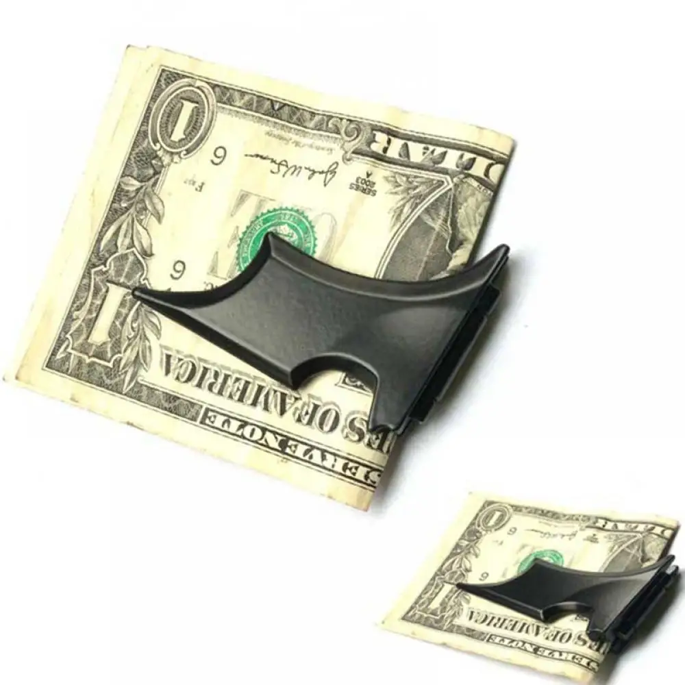 Metal Money Clip ID Card Holder Popular Mens Stainless Steel Batwing Bat Slim ID Cash Money Clip Holder Magnetic ID Holder Fashion Wallet for Men Women Wallet