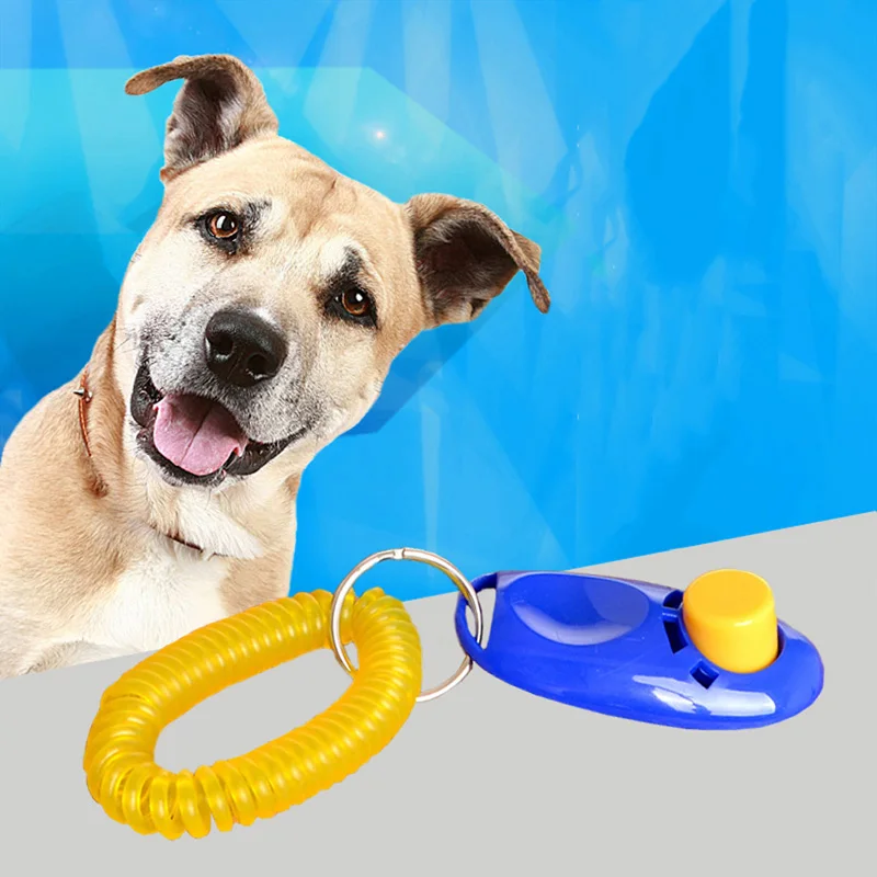 

Pet Dog Cat Training Clicker Plastic New Dogs Click Trainer Aid Adjustable Wrist Strap Sound Key Chain
