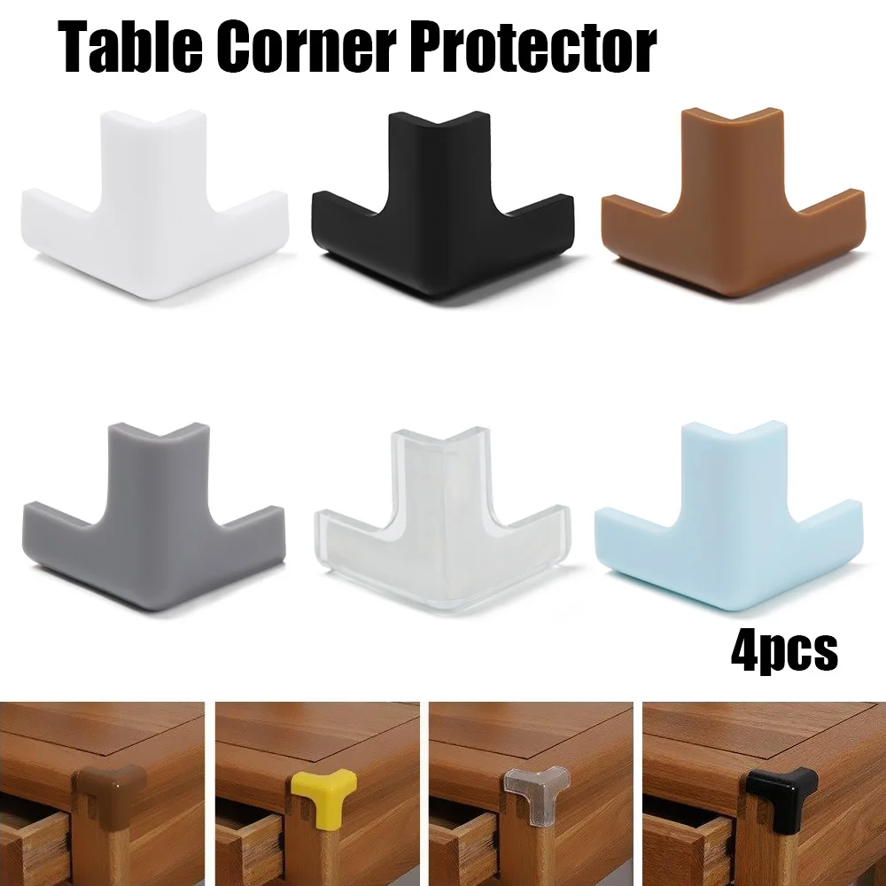 4pcs Child Baby Safety Colorful Protector Strip Soft Edge Table Corners  Protection Guards Cover Toddler Infant