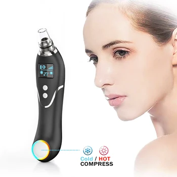 

Electric Blackhead Ance Remover Cleaning Beauty Instrument Aspirateur Point Noir Hot And Cold Compress Pore Cleaner Facial Tools