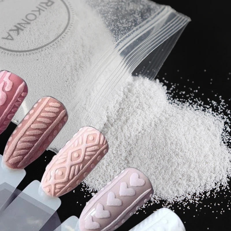 Nail Pigment Coat-Powder Nail-Art-Decorations Glitter Dust Transparent Shining White