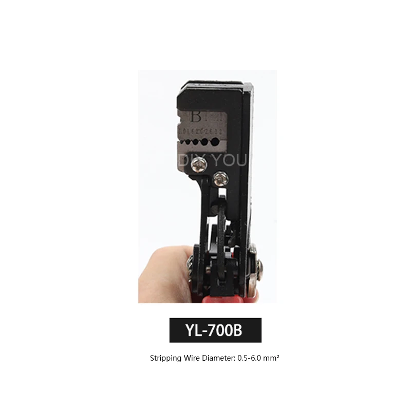 Многофункциональные кусачки для снятия изоляции обжимной вывод зачистки проводов 0,25-6 мм2 обжимной резак кабель акутоматический ремонт плоскогубцы инструмент - Цвет: YL-700B