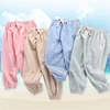 Children Pants Cotton Linen Kids Trousers Anti-mosquito Summer Pants For Boys Girls Candy Color Breathable Fashion Casual Long ► Photo 1/6
