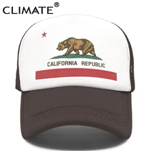 CLIMATE California, Кепка для водителя грузовика, мужская, медведь, флаг California, флаг, кепка s, женская, забавная, хип-хоп кепка, бейсбольная кепка, крутая, летняя, сетчатая Кепка