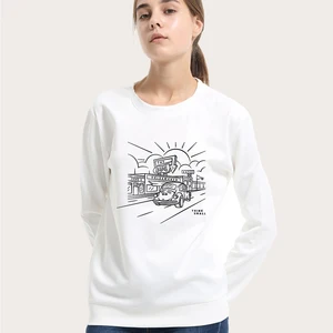 Women's Sweatshirt Round Collar Hoodie Cute Art Graphics Print Sweatshirt Kawaii Hoodies Women Hoody Itself Streetwear