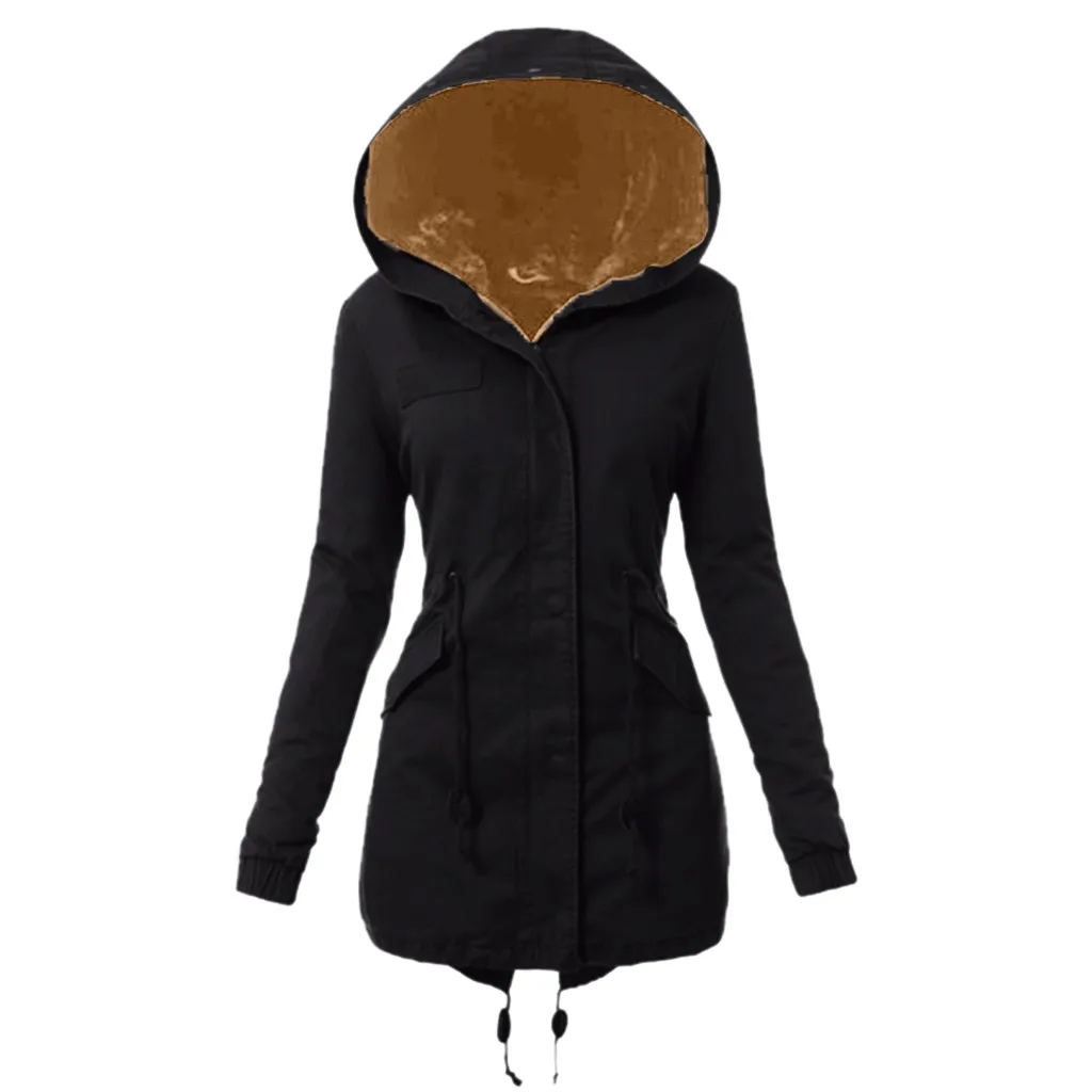 Chaqueta manteau femme, Женское пальто с меховой подкладкой, зимнее пальто, Женское зимнее теплое плотное длинное пальто, abrigos mujer invierno