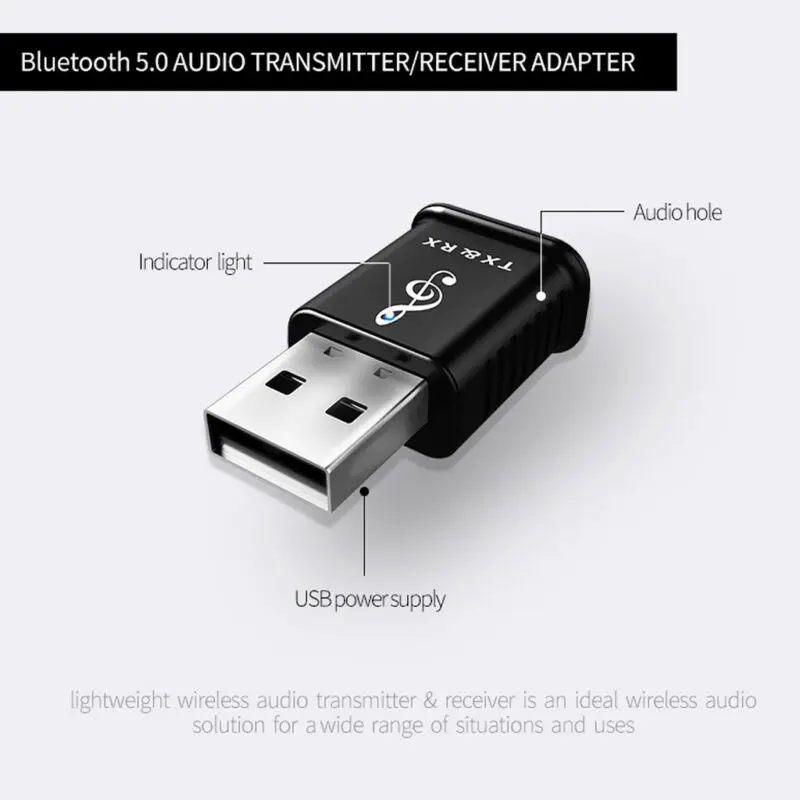 2в1 соединение через usb и беспроводное, через Bluetooth 5,0 аудио передатчик/приемник адаптер с 3,5 мм Aux кабель для ТВ ПК 3E16