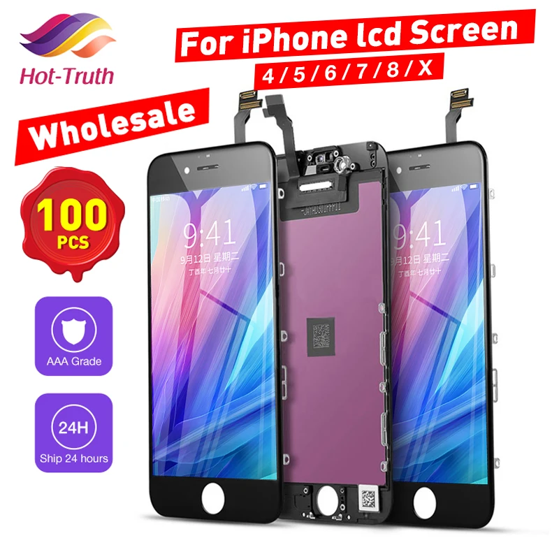 ЖК дисплей 100 шт./лот AAAA для iPhone 6 6S 7 8 Plus сменный сенсорный экран дигитайзер в сборе