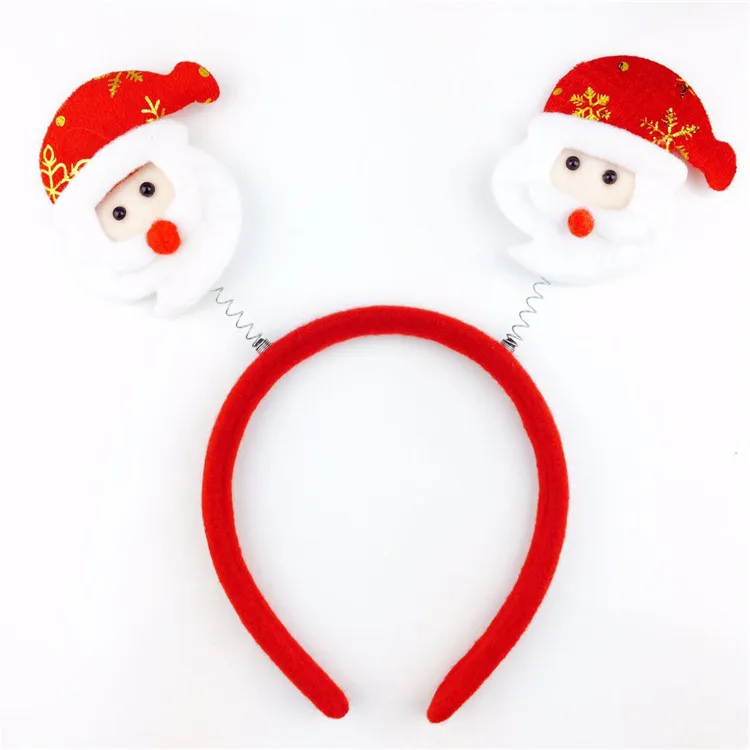 Cute Christmas Theme Headband Santa /Snowman /Deer /Bear/ Glove Non-woven Kids Adults Head Clasp Xmas Gift Home Decoration - Цвет: G
