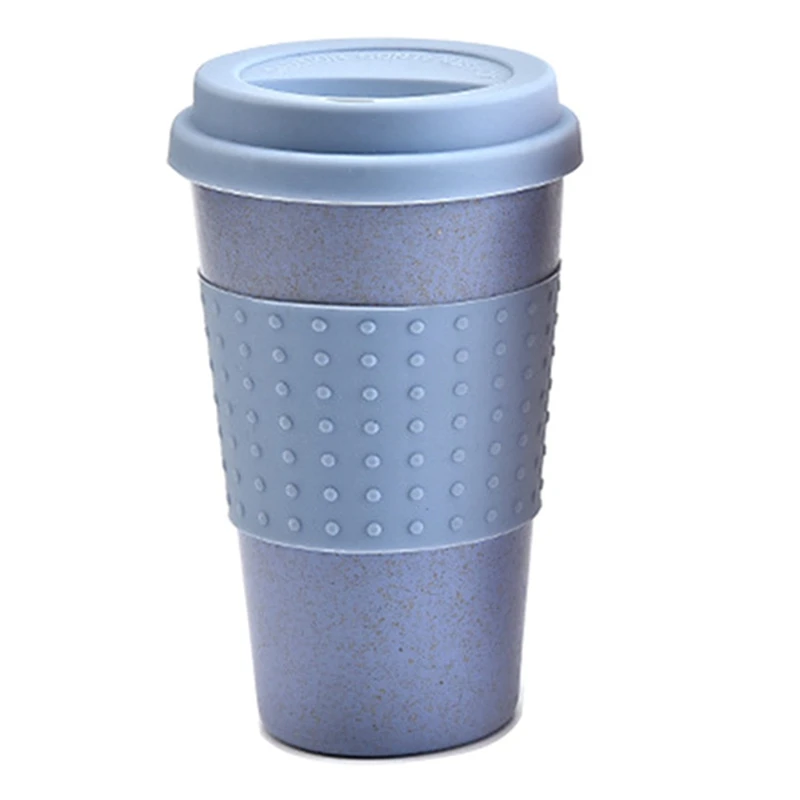 Многоразовая дорожная бутылка кофейная чашка бутылка с крышкой пшеничная соломенная бутылка для чая и кофе 350 мл