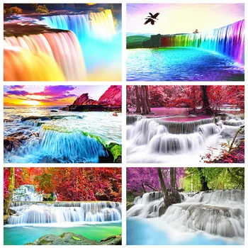 

Evershine 5D DIY Diamond Painting Waterfall Scenic Full Square Mosaic Diamond Embroidery Landscape Cross Stitch Home Decoration