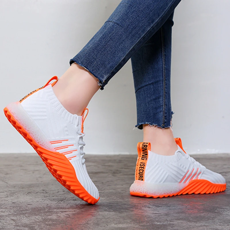 black and orange sneakers women's