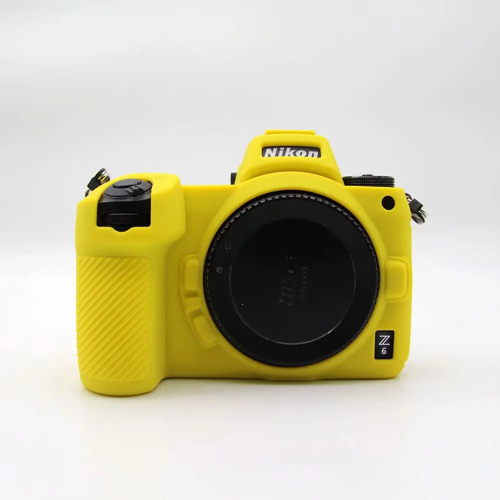 Силиконовая кожа брони чехол для корпуса протектор для Nikon Z6 Z7 DSLR камеры Чехол протектор видео сумка - Цвет: Yellow