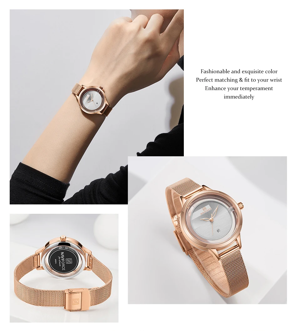 NAVIFORCE часы для женщин Топ люксовый бренд креативный стальной сетки женский браслет часы девушка часы Relogio Feminino Montre Femme