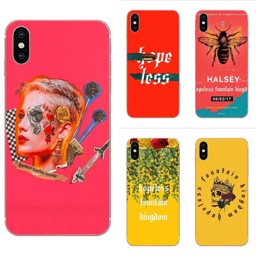 Мягкий окраска кожи Halsey безнадежно фонтан база для Galaxy Grand A3 A5 A7 A8 A9 A9S On5 On7 Plus Pro Star