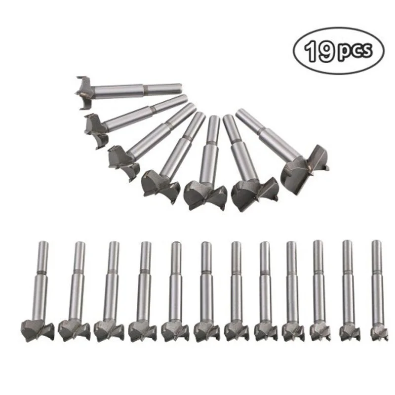 

19Pcs Hole Saw Drill Bit Set Wood Plastic Sheet Carbide Woodworking Cutter