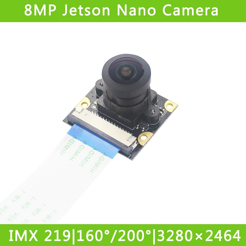 Nvidia Jetson Nano 8MP Camera 160° FOV IMX219 Focal Adjustable 3280×2464 1080p30/720p60 640×480p90 Video Camera Module