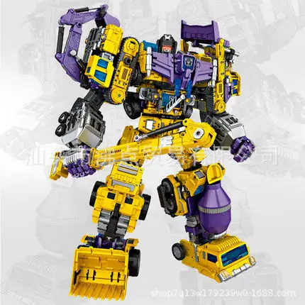 

Wei jiang nbk Transformation Toy Jingang Fit Trailer Hanging Shovel Dig Robot GT Hercules Engineering Mixer Truck