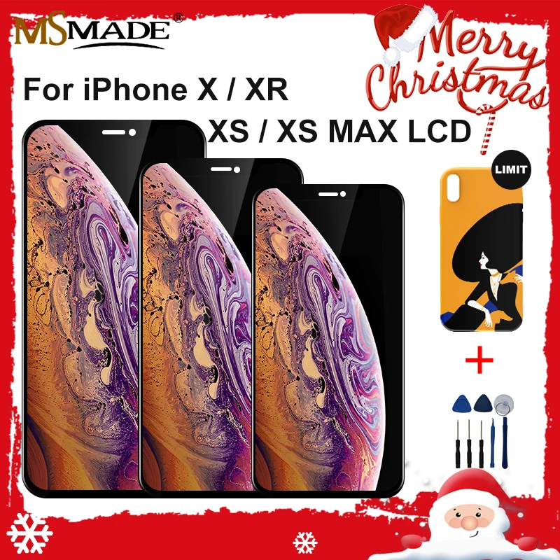 Класс AAA+++ для iPhone X XS XR XS MAX lcd с 3D сила кодирующий преобразователь сенсорного экрана в сборе для iPhone X ЖК-дисплей без битых пикселей