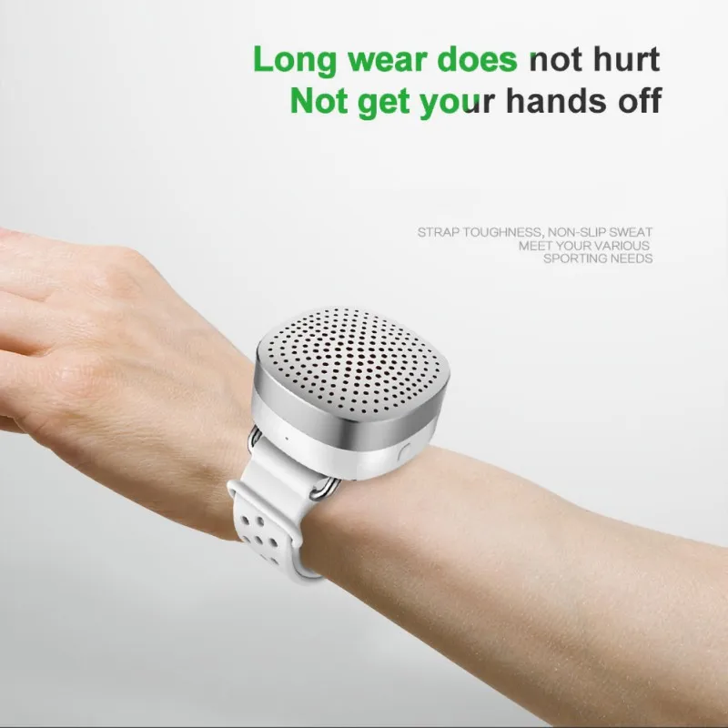 

Watch-type wearing Bluetooth Speaker Watch Hands Free Call Easy to operate ultra-clear sound quality non-destructive playack