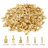 100Pcs/lot 2.8/4.8/6.3mm Female and male Crimp Terminal Connector Gold Brass/Silver Car Speaker Electric Wire Connectors Set ► Photo 1/6