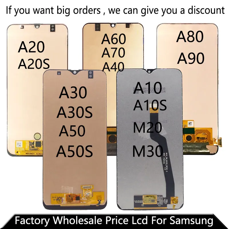 ЖК-дисплей для samsung galaxy a10 a20 a30 a40 a50 a60 a70 a80 a90 smasung a20s a30s a50s ЖК-экран с сенсорным