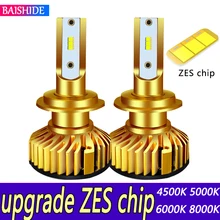 BAISHIDE мини Размеры зэс светодиодный H7 светодиодный светильник 4500K 5000K 6500K 8000K H3 H1 H8 H9 H11 9005 9006 лампы для автомобилей с напряжением 12V H4 светодиодный фар