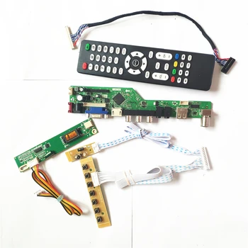 

For CLAA140WA01/A LCD display panel 1CCFL 30Pin LVDS T.V56 controller board VGA HDMI AV USB RF Remote+Inverter+keyboard DIY kit