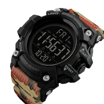 

US outdoor sports military camouflage men's electronic watch multi-function countdown student led watch