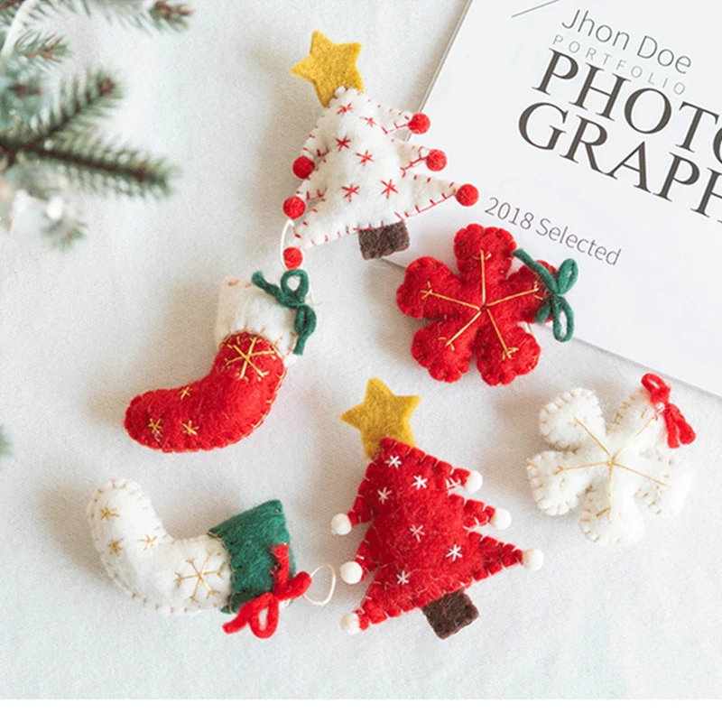 Wool Felt Christmas Decoration Ornaments For Xmas Tree Hanging Pendant Kids Toys 2022 Navidad New Year Gifts Crafts Party Decor|Pendant & Drop Ornaments| - Aliexpress