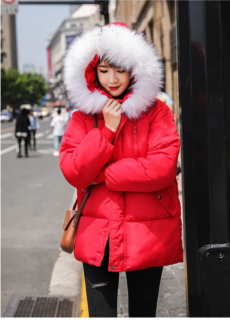 FICUSRONG, повседневная короткая женская зимняя куртка, пальто с меховым воротником, пуховики, осенняя куртка, женское теплое пальто с капюшоном