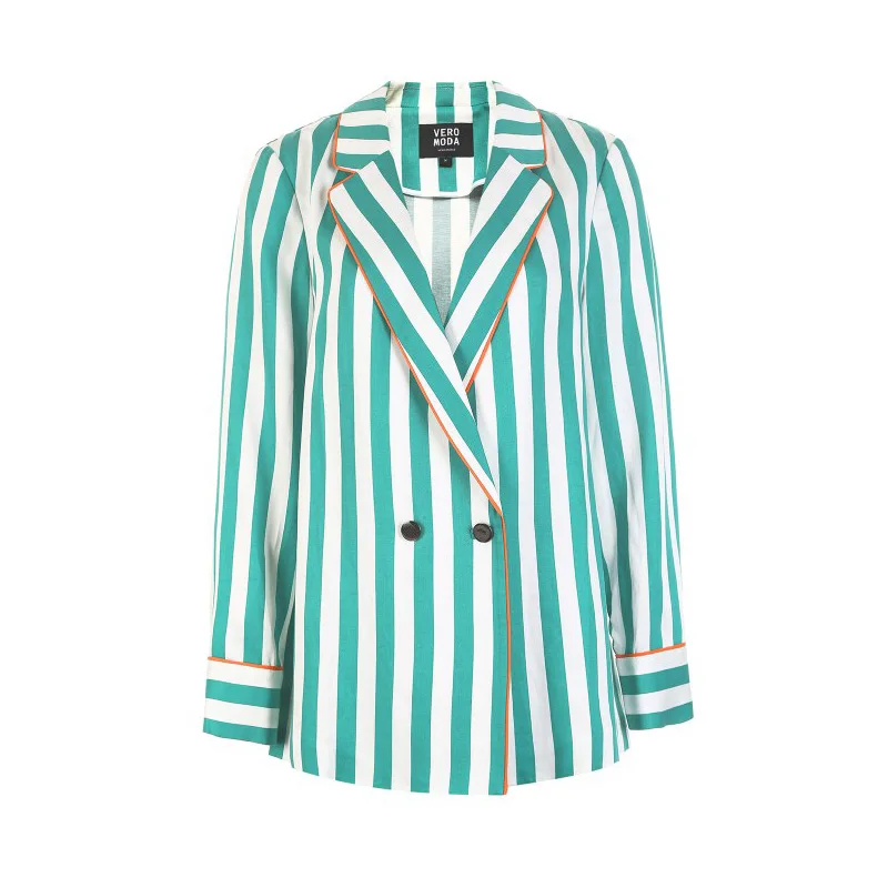 Двубортный пиджак в полоску Vero Moda | 318208526