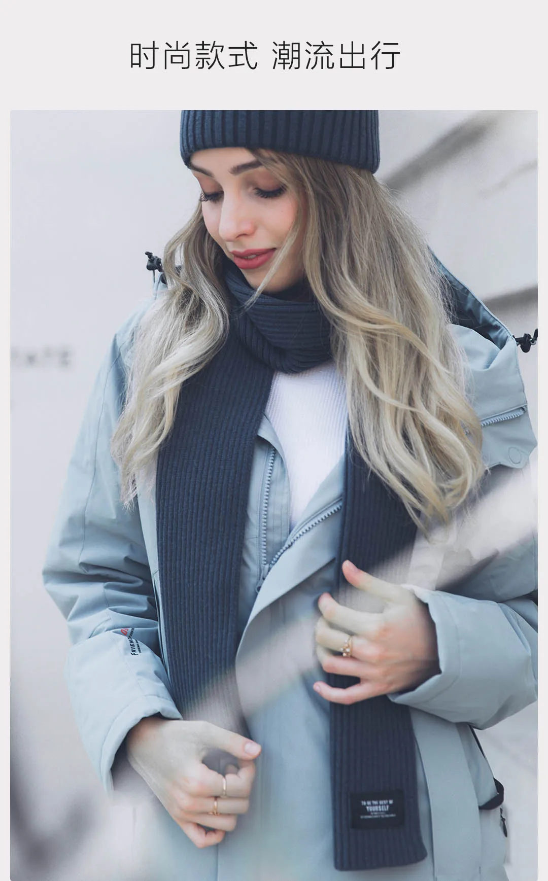 3 colors New Xiaomi MIjia Youpin FO fashion warm velvet knit scarf and Hat warm and cozy for couple