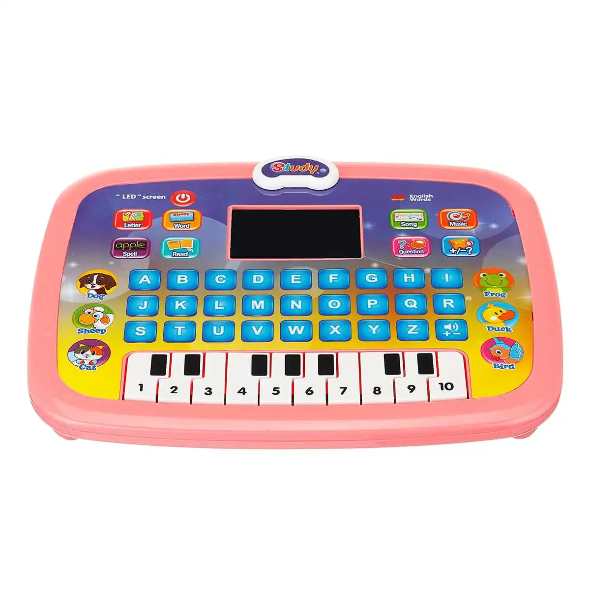 Kiboule Brinquedo educacional infantil tablet de aprendizagem infantil  brinquedo computador com tela de LED 8 modos de aprendizagem presente para