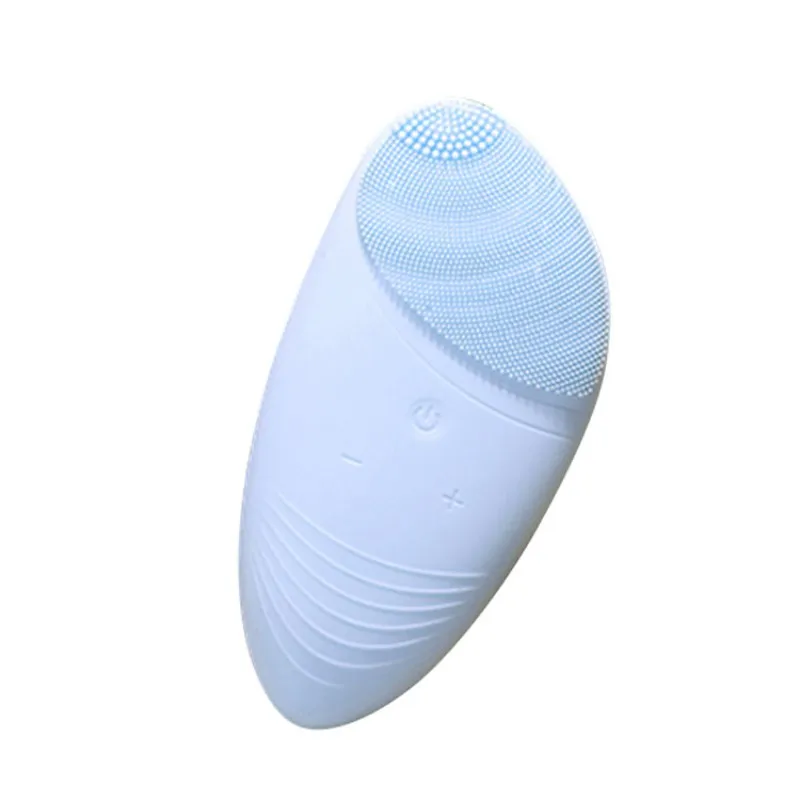 Водонепроницаемый USB Перезаряжаемый силиконовый Очищающий Инструмент очищающий Сужающий поры контроль маслом портативная Очищающая щетка для лица - Цвет: QX1018L-Blue