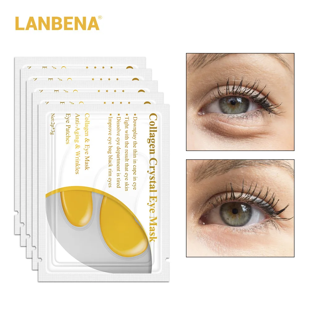 1Pair Collagen Crystal Eye Mask Dark Circles Remove Anti-Aging Wrinkle Skin Care Puffiness Moisturizing 6 Colors |