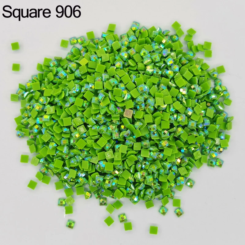 Colored AB Drills Square For 5D DIY Embroidery Rhinestone Colorful Mosaic Many Color Shinning Gift Make Diamond Painting 