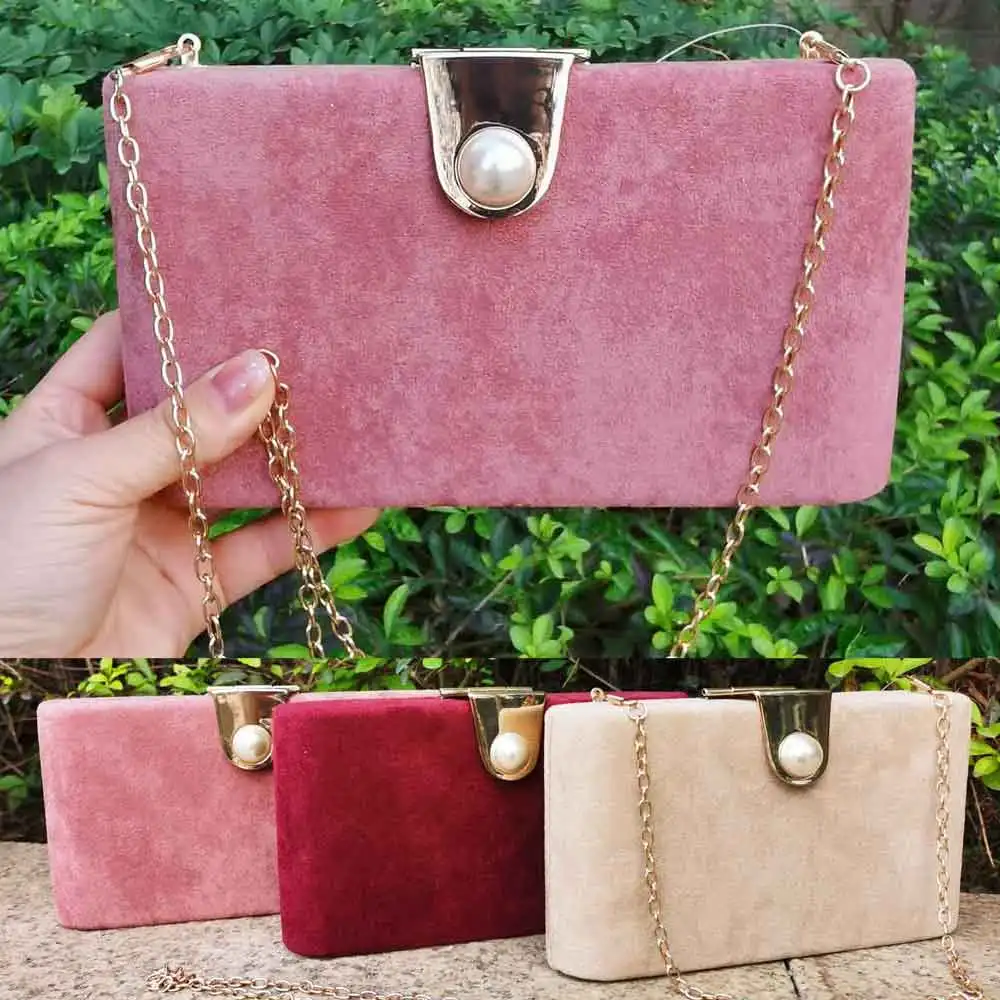 Fashion Cheaper Wine Purse Women Party Handbags Apricot Evening Bags