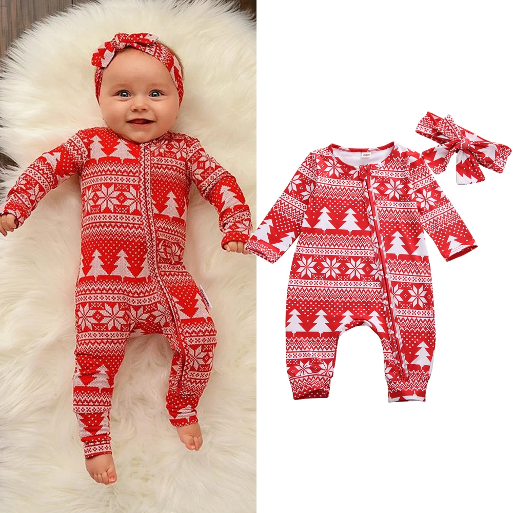 Рождественские пижамные комплекты для маленьких мальчиков и девочек; Новогодний комплект одежды красного цвета; Детские костюмы; Детский комбинезон; одежда для сна; Рождественская одежда
