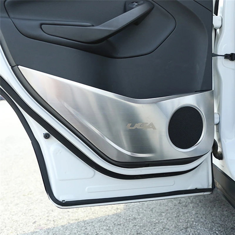 Для Ford Kuga ESCAPE по уходу за автомобилем двери протектор заднего бампера крышка Авто Anti-kick накладка декоративная рамка аксессуары для интерьера