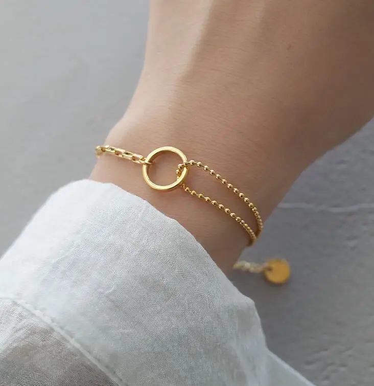 

Timeless Wonder Titanium Geo Beaded Chain Circle Choker Necklace Women Stainless Steel Jewelry Gothic Ins Fine Hiphop Set 6029
