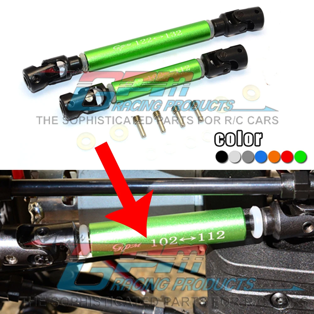 

GPM Metal front and Rear adjustable central middle CVD drive shaft for 1/10 TRX4 Defender 82056-4 TACTICAL UNIT 82066-4