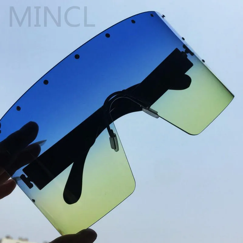 MINCL модные бескаркасные обрезные Солнцезащитные очки женские мужские солнцезащитные очки модные мужские солнцезащитные очки фирменный дизайн NX