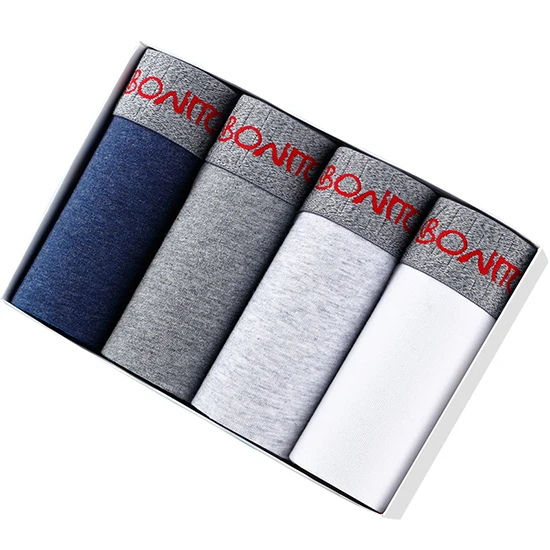 B6 4pack 5 4 шт. боксерские шорты, мужские боксеры, хлопковые трусы, мужское нижнее белье, мужское сексуальное нижнее белье, мужские трусы боксеры, мужские боксеры, 9xl много, Длинный топ - Цвет: B6 4pack 5