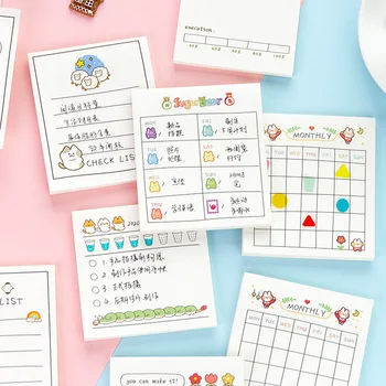 

Message Sticky Notes Mitt Cat Positive Life Series 10-Plan Message Punch Memo Notepad Small