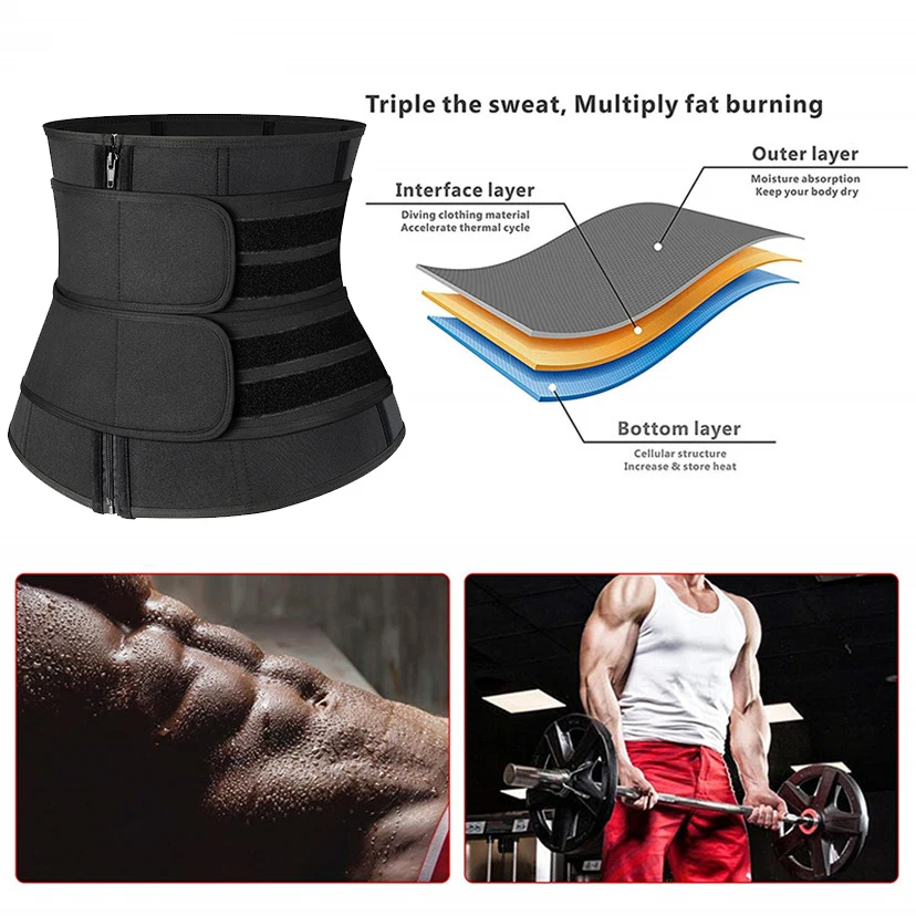 Men Waist Trainer Body Shapers Slimming Belt Modeling Strap Sheath Weight Loss Belly Shaper Cinchers Workout Trimmer Corset