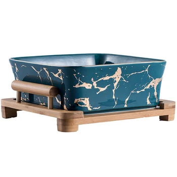 

Fruit Tray Nordic Style Creative Fruit Plate Snack Tray Household Living Room Ceramics Square Solid Color Fruit Salad Bowl