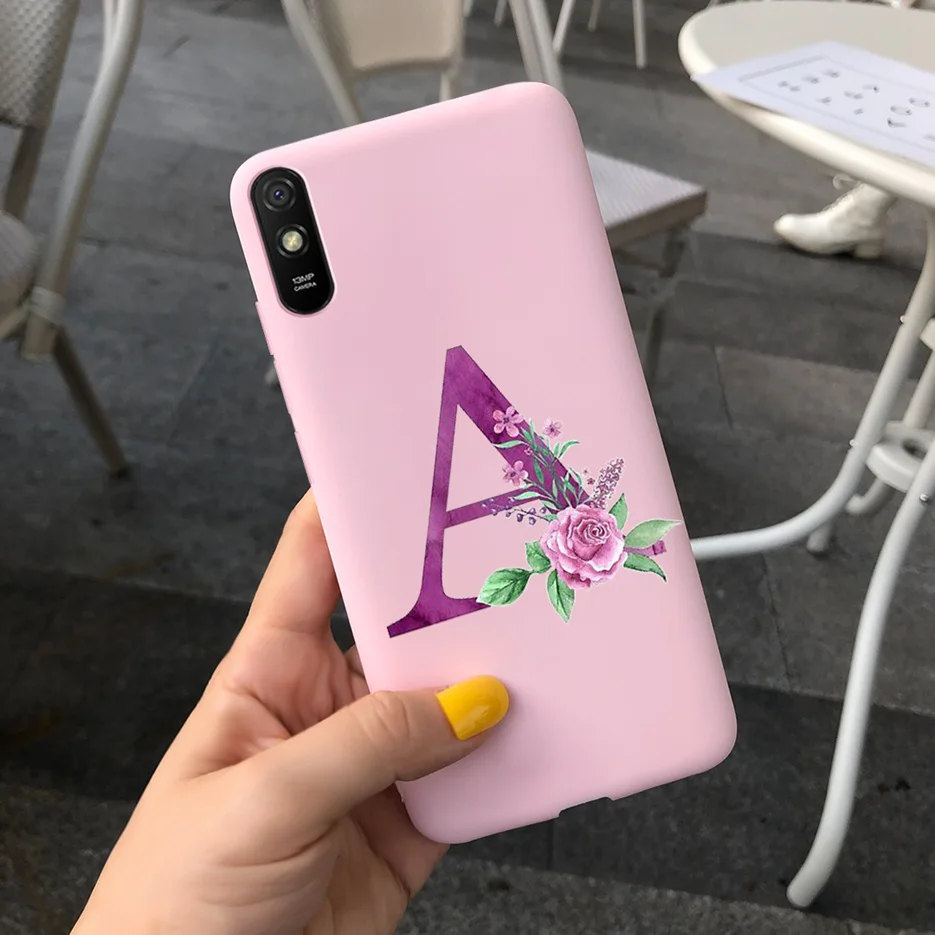 Cute Letters Silicone Soft TPU Phone Case - Durable Back Protector Shell